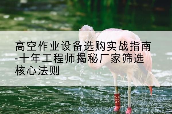 雁峰剪叉式升降机厂家-高空作业设备选购实战指南-十年工程师揭秘厂家筛选核心法则