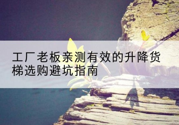 雁峰升降货梯怎么选-工厂老板亲测有效的升降货梯选购避坑指南
